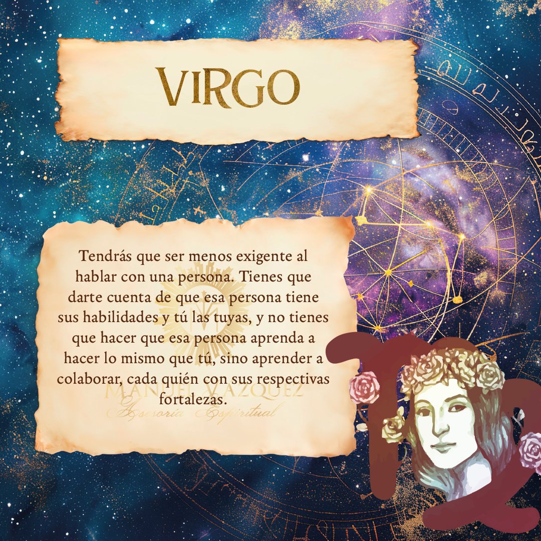 ManuelVazquez's tweet photo. Virgo ♍"Deja de analizar tanto el futuro y concéntrate en el presente. La respuesta que buscas está justo frente a tus ojos. ✨ #Virgo #Claridad #ManuelVazquez #Bokor" https://t.co/WfAI7FJ8nT