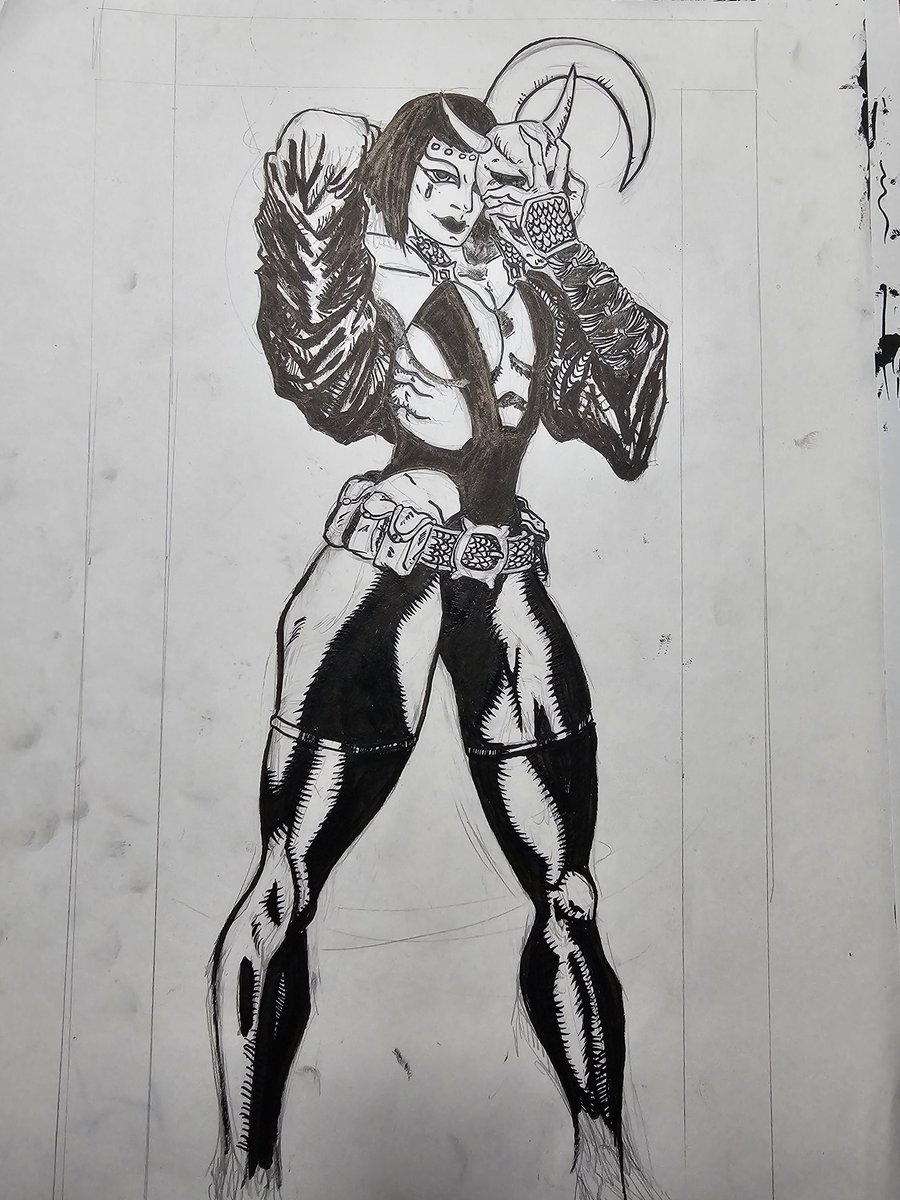 Skulduggery_Tom's tweet photo. I drew this a while ago. Not sure when as its not dated. 
#ComicArt 
#CabukiComic
#Ink https://t.co/tevWzc36EF