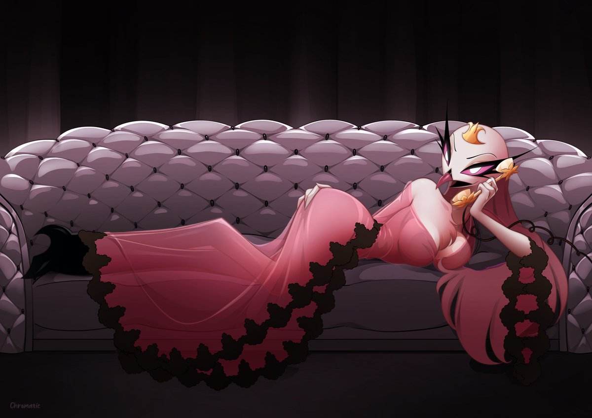 Zlata_Valleys's tweet photo. Glafia is often left alone in her big mansion due to her husband being a workaholic. So she tends to call up certain "Friends" or "Play Mates" to keep her company. Would you like to be one of them?
#HelluvaBoss #HelluvaBossFanart 
Artwork by @ChromaticMood https://t.co/u5V53EdGmT