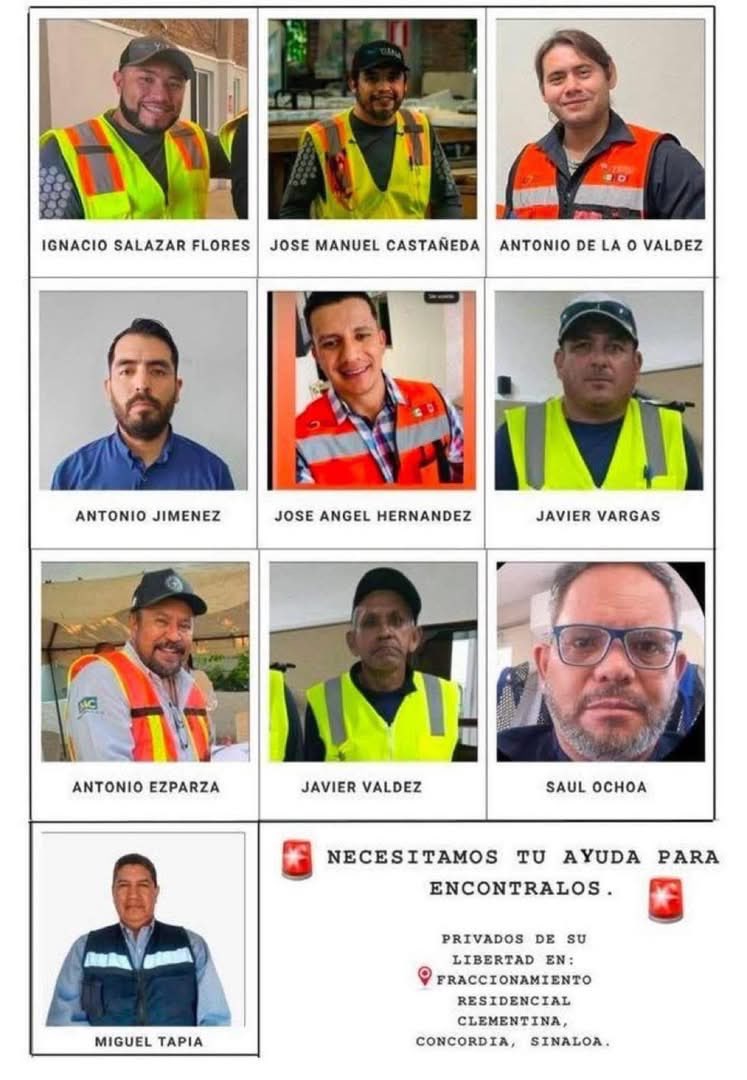 Mensaje de Gerardo Zúñiga 👇🏼             Ayer, recibí una carta de una madre desesperada por la desaparición de su hijo en Concordia, Sinaloa. 

Hoy, publico el escrito íntegramente, solidario con las familias de los 10 trabajadores de la mina Vizsla Silver.

Carta: 

Hoy le