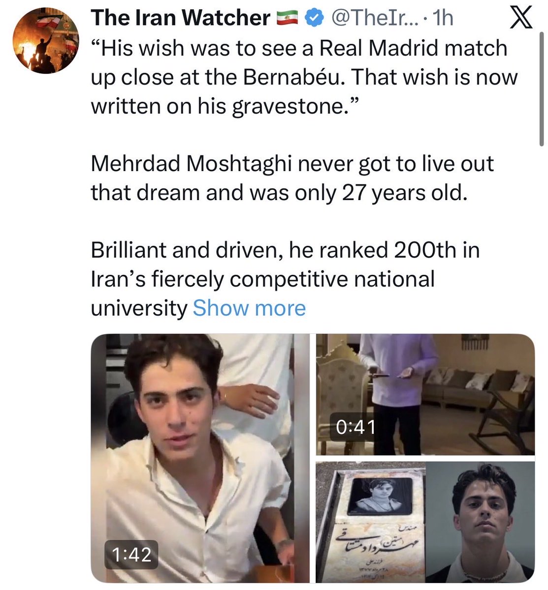 How likely is it for <a href="/realmadrid/">Real Madrid C.F.</a> to see this and share?

#IranMassacre