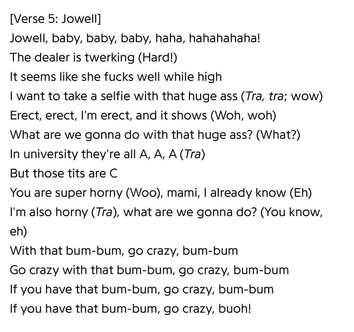 TinaGrohowski's tweet photo. @RuksyLaser @RealCandaceO Why didnt they offer subtitles, I wondered? Maybe because his lyrics are DISGUSTING? https://t.co/dkADcRmaqw