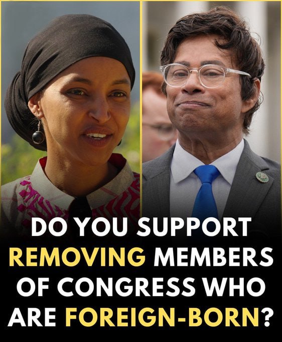 StandUpForTrmp's tweet image. BREAKING 🅱️:

Do You Agree with Removing Foreign-Born Members from Congress?

YES or NO?

IF Yes, Give me a THUMBS-UP👍