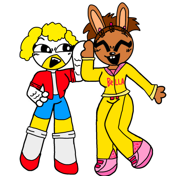 Nutgirl3A's tweet photo. Helen henny and Bella b doing a high five Chuck E. Cheese avenger era art (NOT AI) #chuckecheese #chuckecheeses #helenhenny #bellab #bellabunny #besties #bestfriends #girls #avengerhelenhenny #avengerbellab #avengerbellabunny #art #fanart # #notai https://t.co/T79NpIkCkb