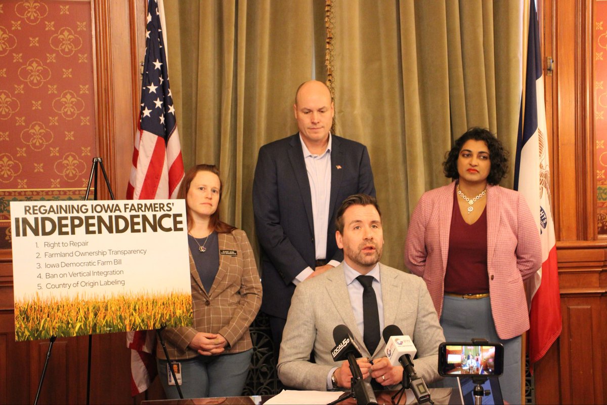 YourlocalIDdoc's tweet image. Iowa farmers deserve continued support and transparency. That’s why today we rolled out a plan to put Iowa farmers first.

Together, let’s build a stronger future for hardworking rural Iowa! 🌽🌾🚜

#DocintheHouse #IowaGov #IowaAg #SupportingOurFarmers