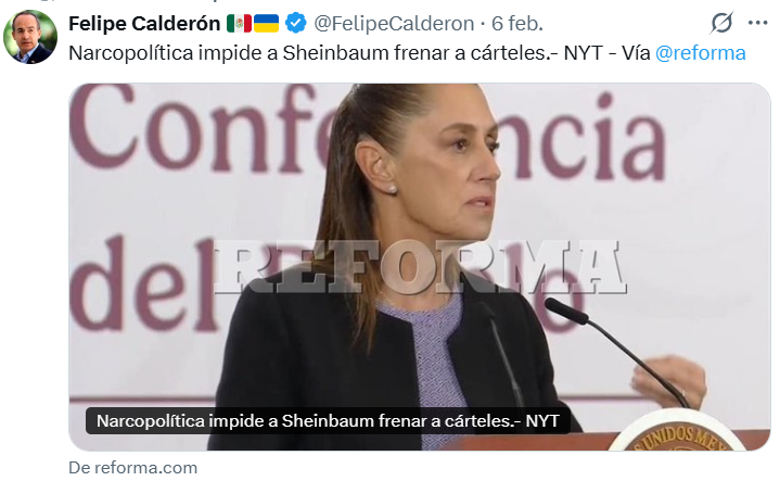 ElNopalnews's tweet photo. No hay político más SINVERGÜENZA que @FelipeCalderon. 

¿Entonces por eso en su sexenio ESPURIO no pudo frenar al crimen organizado? 

Porque si había algo de NARCOPOLÍTICA estaba precisamente en su gabinete con Genaro García Luna. https://t.co/BlgIyjmiZO