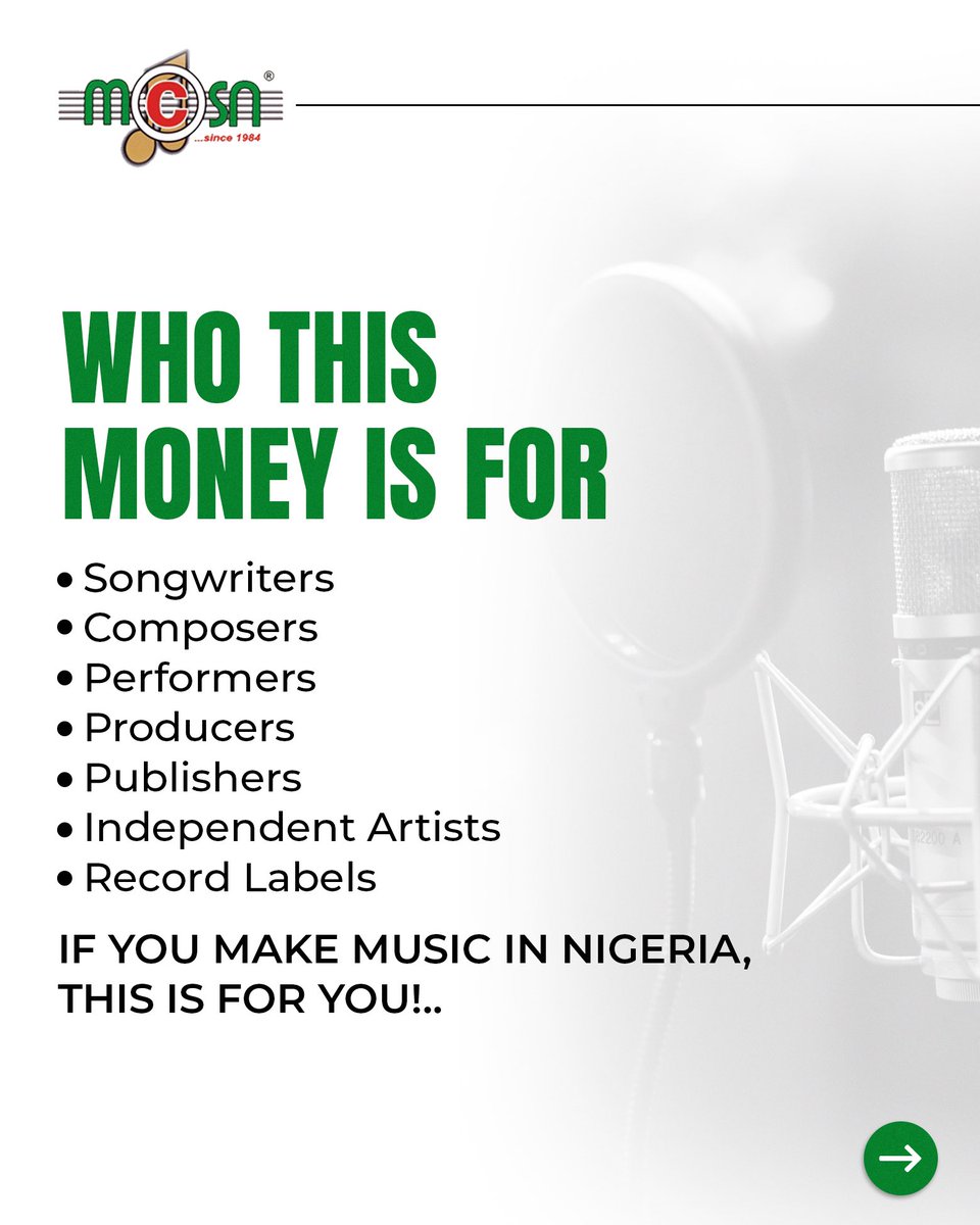 Musical Copyright Society Nigeria (MCSN) tweet media