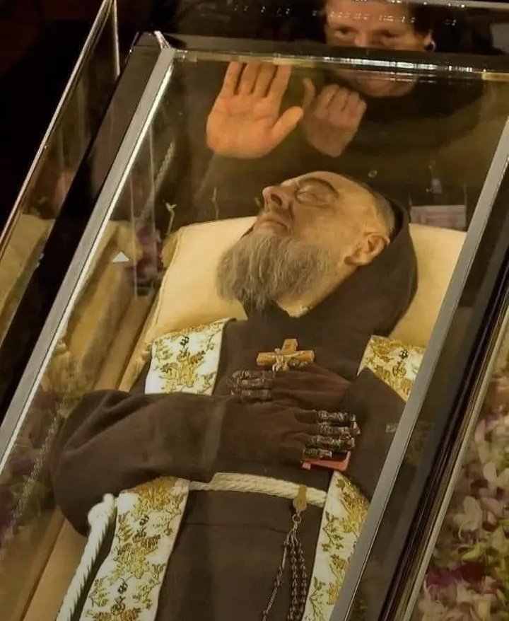 Sálvanos, Señor, despiertos, protégenos mientras dormimos, para que velemos con Cristo y descansemos en paz.
                     †
Reliquias del Padre Pio