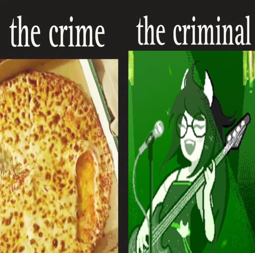 JadeHPosting's tweet image. Jade Harley 526

Pizza crime