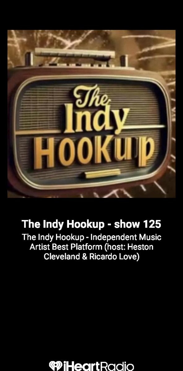 <a href="/TheIndyHookup/">TheIndyHookup</a> <a href="/KateStantonSing/">Kate Stanton</a> <a href="/JeffPanzer2/">Jeff Panzer</a> <a href="/etunesmusic1/">etunesmusic</a> <a href="/KingBriceRadio/">King Brice Official</a> <a href="/LadyLakeMusic/">LadyLake PR 👑</a>    Check out this podcast! The Indy Hookup - show 125 on The Indy Hookup - Independent Music Artist Best Platform (host: Heston Cleveland &amp; Ricardo Love) … iheart.com/podcast/269-th…