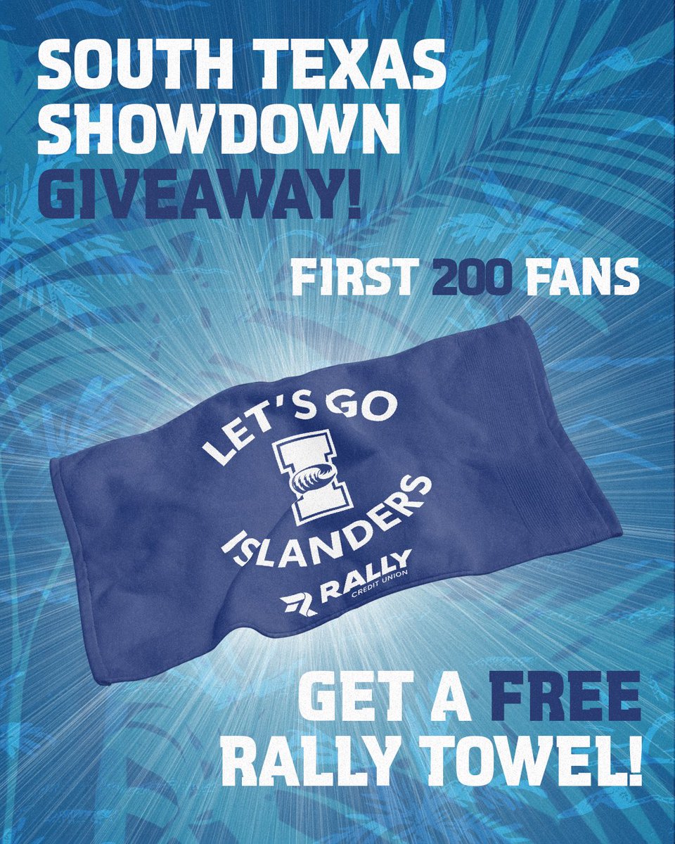 South Texas Showdown is on the line! 🎾

Defending CHAMPS take on UTRGV at home! The first 200 fans get a Rally Towel!

#ShakasUp | #SouthTXShowdown