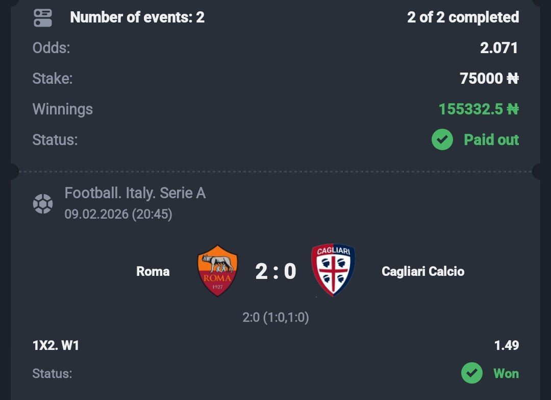 GAME WON SUCCESSFULLY ✅✅
Join telegram channel for more free games 👉👉t.me/kozebet