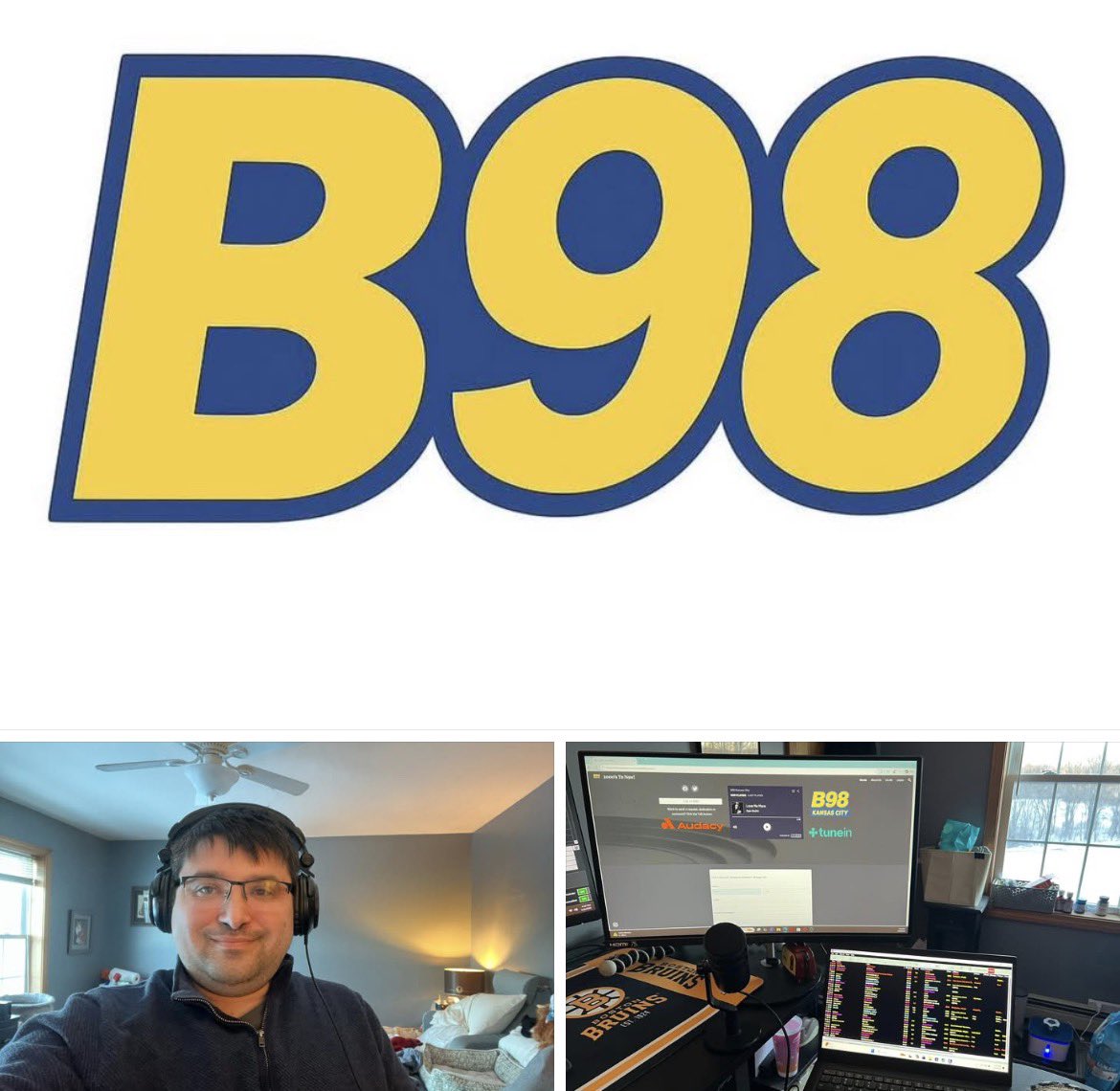 Come hang out with me until 3pm on B98 !