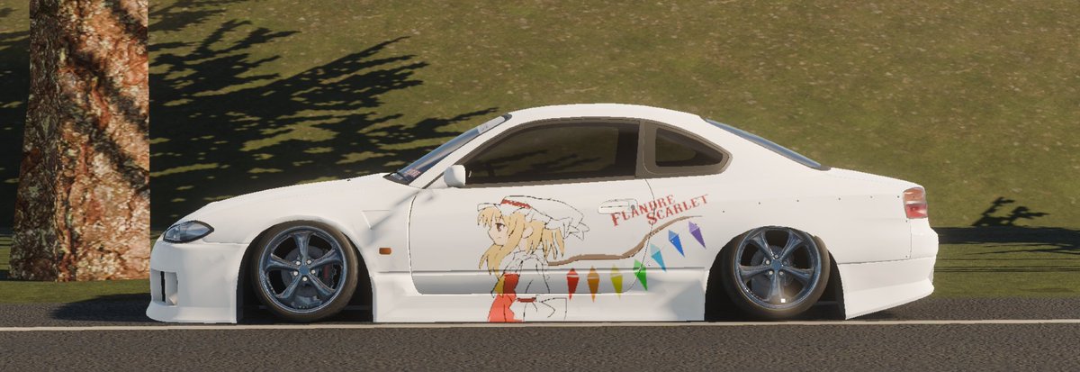 negiyanoe's tweet photo. #Carparkingmultiplayer2 #カーパーキング痛車 #cpm2 数カ月ぶりに痛車　片方しかできんかったし次は枚数抑えて両面作りたい https://t.co/06nkJUjCNk