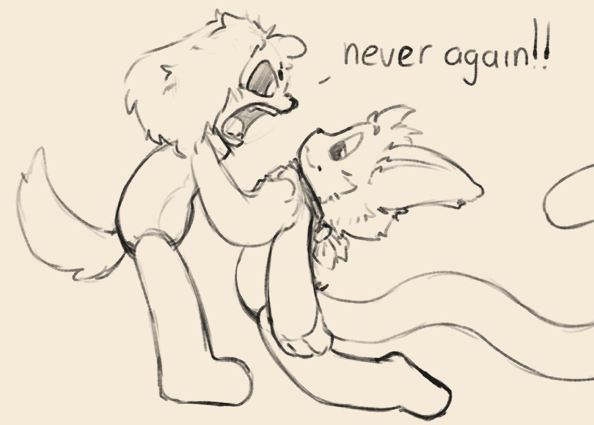 Well...
He didn't look angry in the photo... 🧡🐇

Should I draw the nightmare critters? 
#SmilingCritters #dogday #catnap