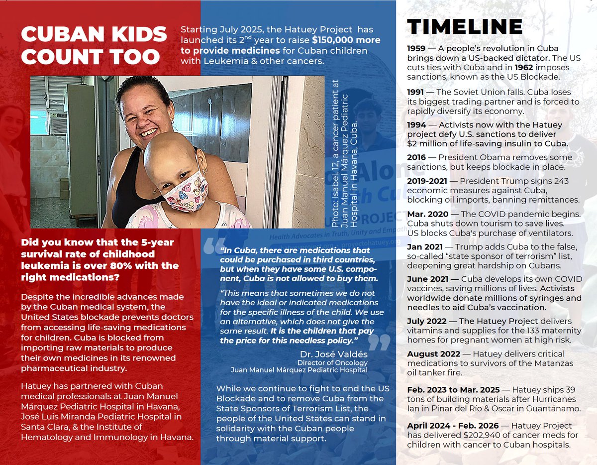 Learn more about The Hatuey Project — get involved, donate, or just help spread the word! The latest version of our brochure is now available to download: hatueyproject.org/wp-content/upl… (also available in Spanish: hatueyproject.org/wp-content/upl…)