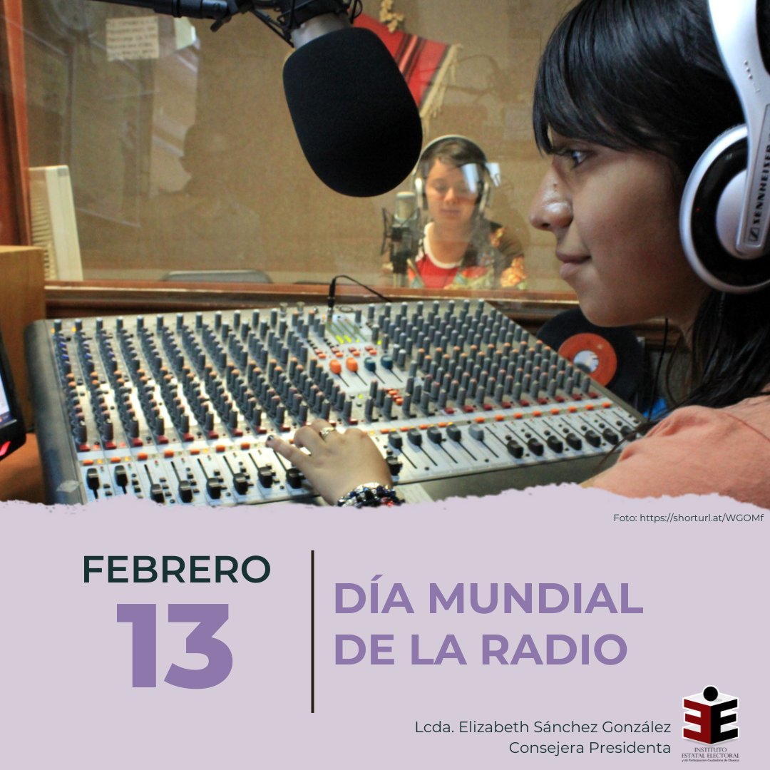 Elizabeth_SG1's tweet photo. En este #DíaMundialDeLaRadio expreso mi reconocimiento a las mujeres que participan de manera activa en las radios comunitarias de #Oaxaca, quienes contribuyen a garantizar el derecho a la información desde una perspectiva intercultural. 
#MujeresRadialistas #RadiosComunitarias https://t.co/r9PnocnSu5