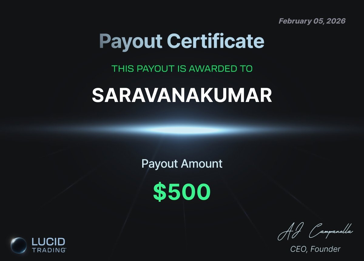 TSKTwtt's tweet photo. Received my first payout from Props. Big thanks to @TradingLucid @ajtradinglucid for the faster systems and payment, @TTrades_edu for the fractal model, @stocksgeeks, @vedictrades, @Abhiishek45 for helping me out with the process. https://t.co/1X6kxjjsyK