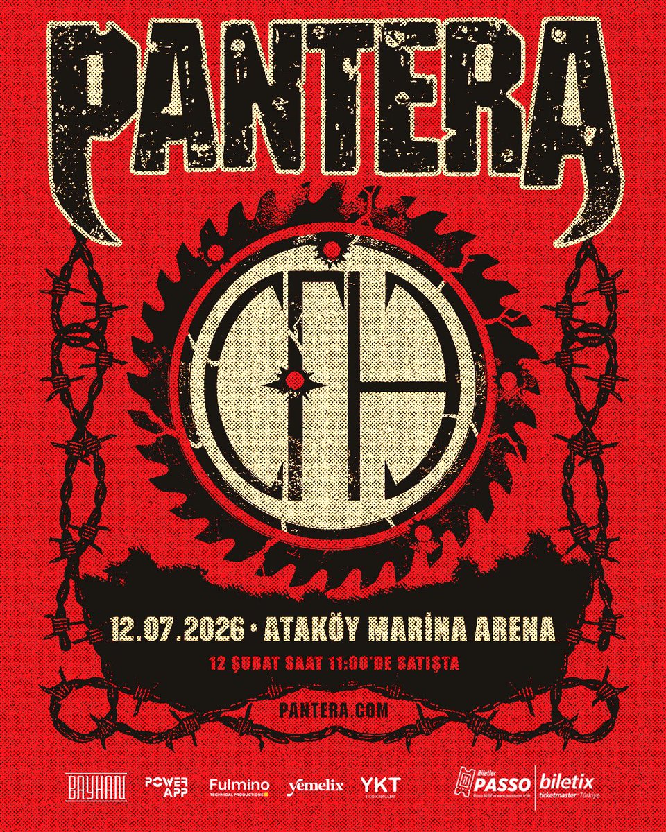 We are coming to Istanbul! This will be our first time playing in Turkey. 

July 12, 2026 - Istanbul, Turkey @ Atakoy Marina Arena

General On-sale: Thursday, Feb 12, 11:00am Istanbul time. Link to purchase tickets will be live on Pantera.com/tour