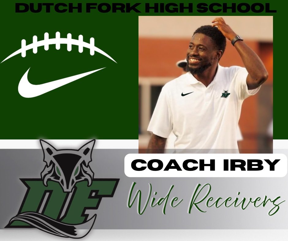 Introducing <a href="/bobbyirby5/">Coach Irb</a> — 
Our newest addition to the Wide Receiver room.
Another proud Dutch Fork alum returning to the program that built him.

Welcome home, Coach! 🏈🦊🏡