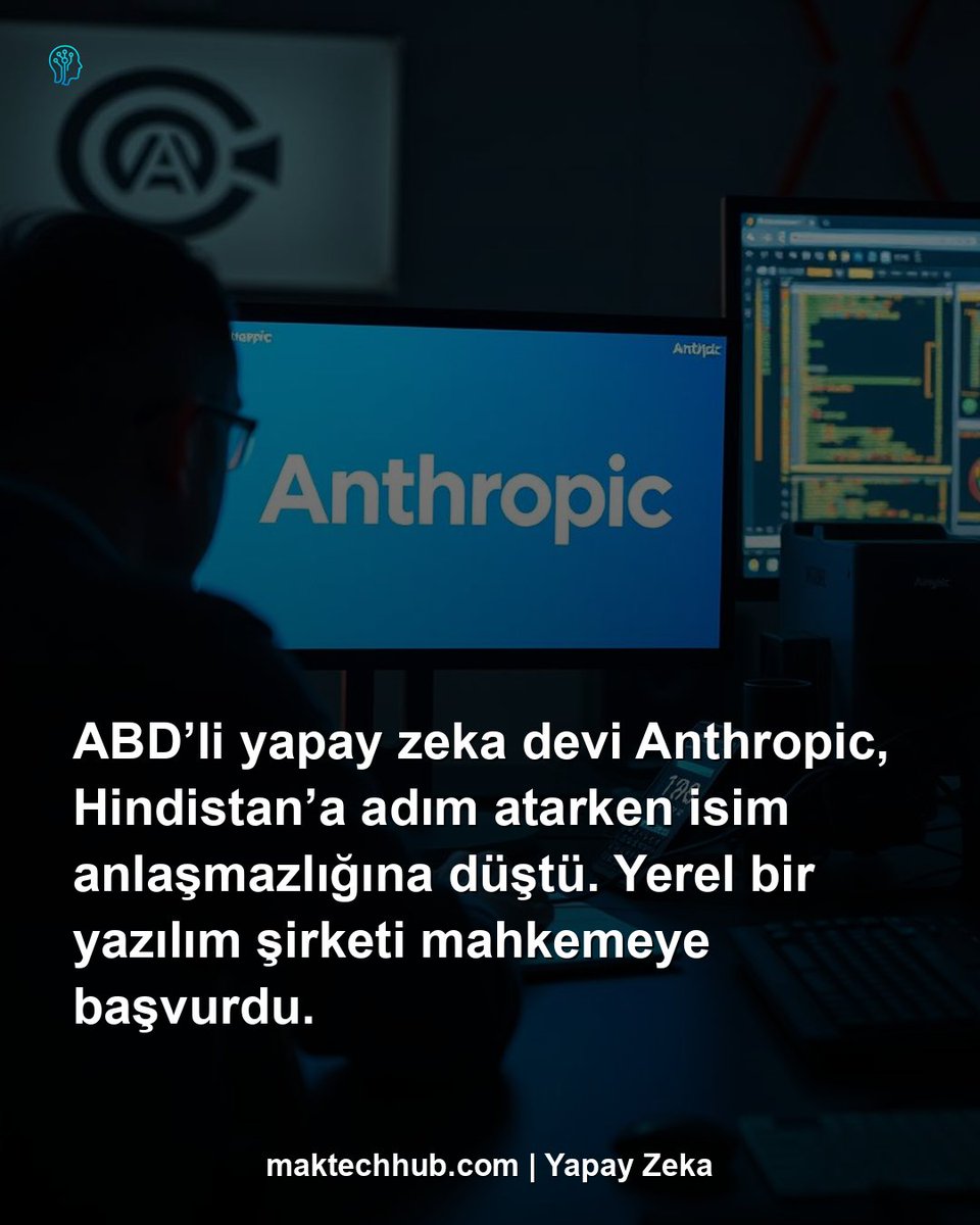 ABD'li yapay zeka devi Anthropic, Hindistan pazarına genişleme planları yaparken yerel bir yazılım şirketiyle isim anlaşmazlığı yaşıyor. Hindistan merkezli Anthropic Software, firmanın kendi ticari markasını ihlal ettiğini öne sürerek ABD'li şirketi mahkemeye verdi. #Anthropic