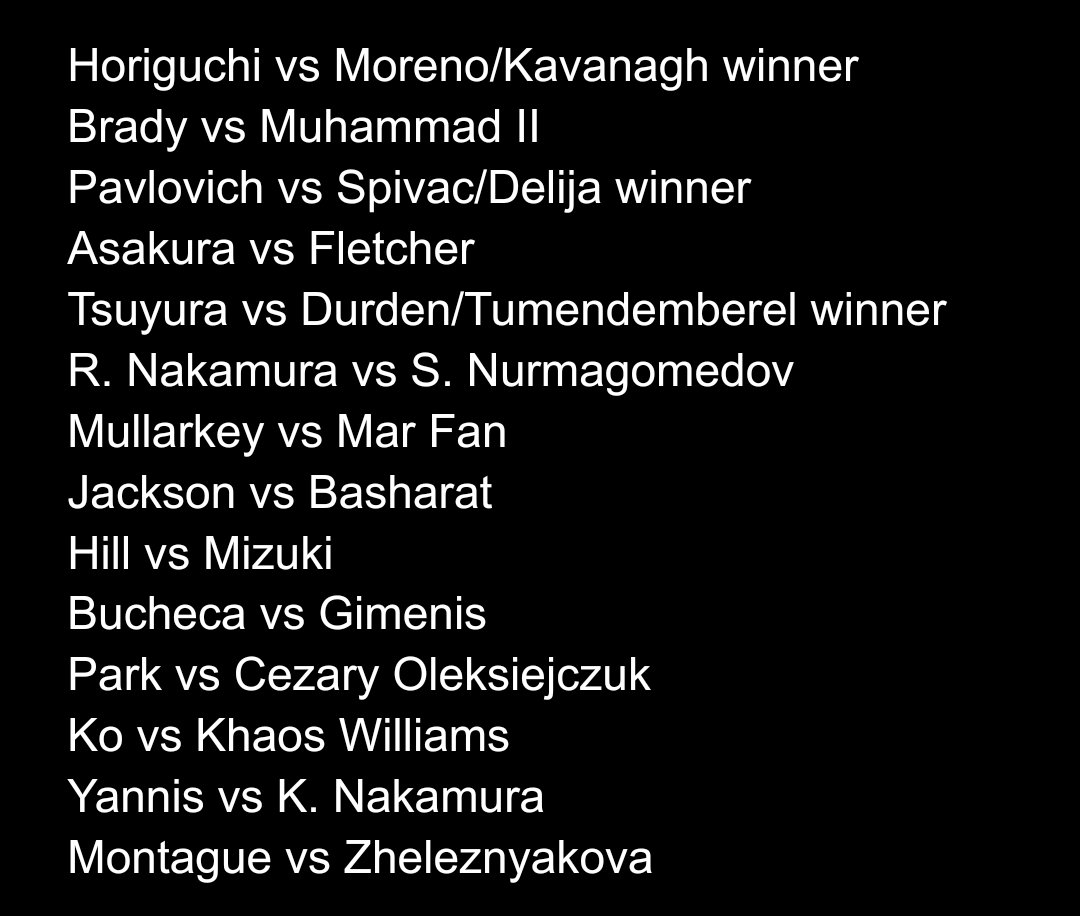 John56532395736's tweet photo. Matchmaking for a hypothetical UFC Japan card headlined by Japanese mma legend Kyoji Horiguchi, probably would do it in about July/August
#mma #ufc #ufcjapan https://t.co/PzOyi25eRW