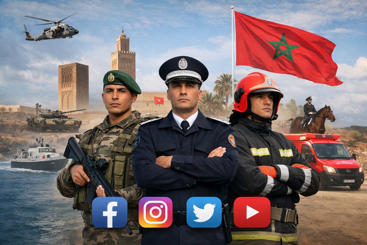 ⭕ دعوة خاصة لجميع الحسابات المغربية لمتابعة الحسابات الرسمية لمؤسسات الأمن المغربية ودعم جهودها، مع تشجيع إعادة نشر المنشور لتعزيز الوعي والثقة الأمنية.
👉 <a href="/FAR_Maroc_/">FAR-Maroc</a> <a href="/DGPC_Maroc/">PROTECTION CIVILE MAROC</a> <a href="/DGSN_MAROC/">DGSN MAROC</a> 👈