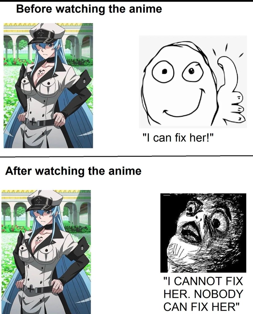 Why would anyone want to fix Esdeath? She will fix you