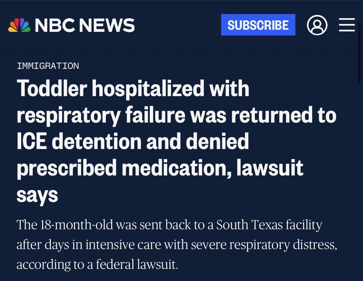 DHSgov's tweet image. This entire story is a lie. 

We provide COMPREHENSIVE medical care from the moment an alien enters ICE custody. This includes medical, dental, and mental health intake screening within 12 hours of arriving at each detention facility, a full health assessment within 14 days, and…