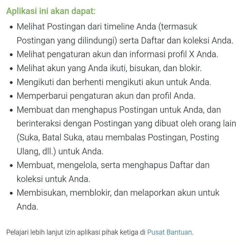 Mohon maaf, ini banyak yang rekom link / aplikasi untuk memudahkan terjemahan postingan, membantu memberikan komentar relevan dengan bahasa asing dengan cara simple. 

Namun pas saya cek, aplikasi seperti ingin menguasai akun kita. 
Bisa dibaca teks di bawah. 

Mungkin ada yang