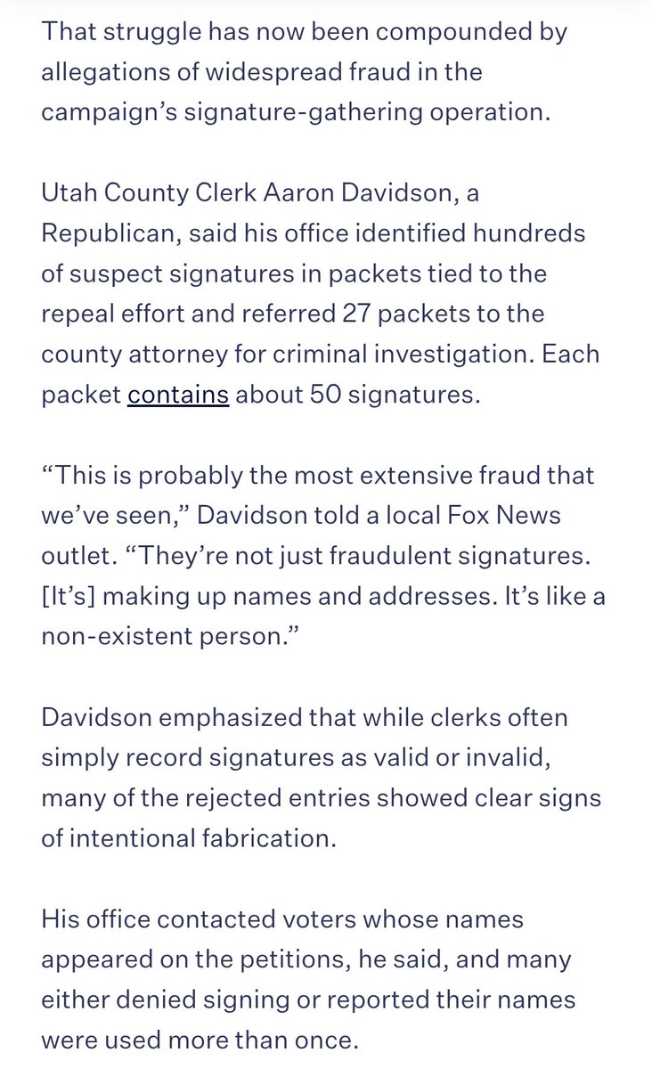 Wow.

Trump &amp; the GOP tried to *forge signatures* in an attempt to block a law in Utah that could result in Dems getting an extra House seat. Fake names and addresses, counting some people twice, etc.

Every accusation is a confession. Trump WILL try to rig the mid-terms.