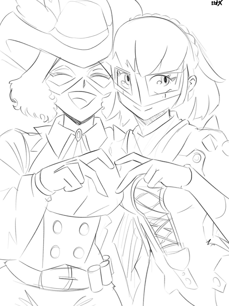 2/9 - a doodle of noir and queen