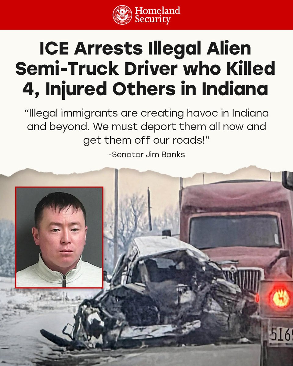 Innocent Hoosiers are losing their lives because of illegal alien drivers. 

Enough is enough. 

It’s time to get these dangers OFF American roads and deport them!
