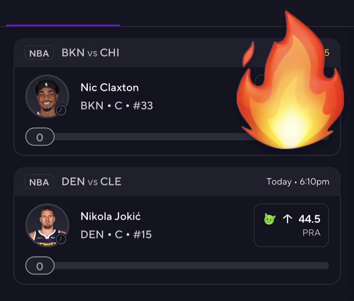 MikezPicks's tweet photo. POTD Joker Goblin PRA. This guy is going dumb today! Join the discord if you want this FREE slip https://t.co/UAq2eAvTMP
LFG! Goodluck everyone 💪🏽🤑🔥💰
#PrizePicks #POTD #SportsBettingX #GamblingX #NBA https://t.co/4mXArvSgmP