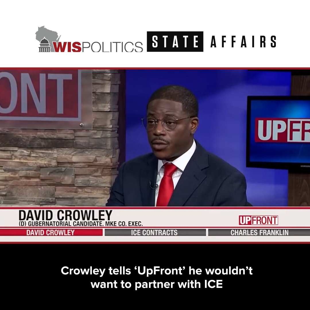 WisPolitics's tweet image. “The expectations for our local 👮‍♂️ #lawenforcement should be to focus on protecting local #communities that they were employed to do,” @DavidCrowleyWI said on @WISN12News #UPFRONT,  produced in partnership with @WisPolitics @StateAffairsUS. 
 pro.stateaffairs.com/wi/news/crowle…