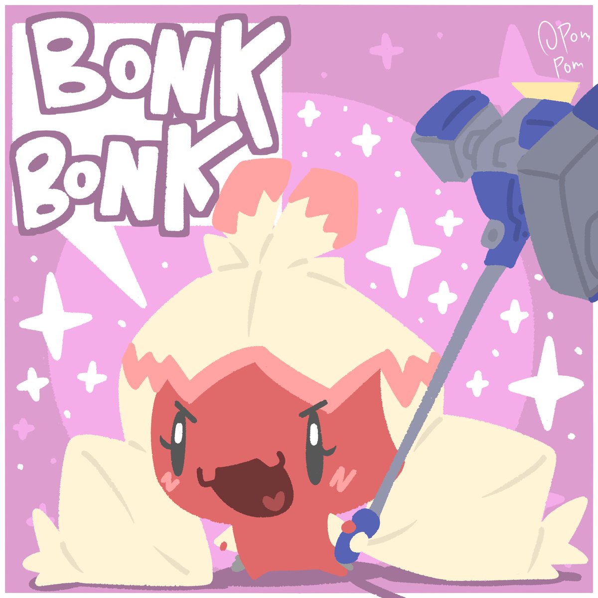 Oh no, not the hammer gremlin, tinkaton! 😨‼️ 

#fanart #Pokemon #tinkaton