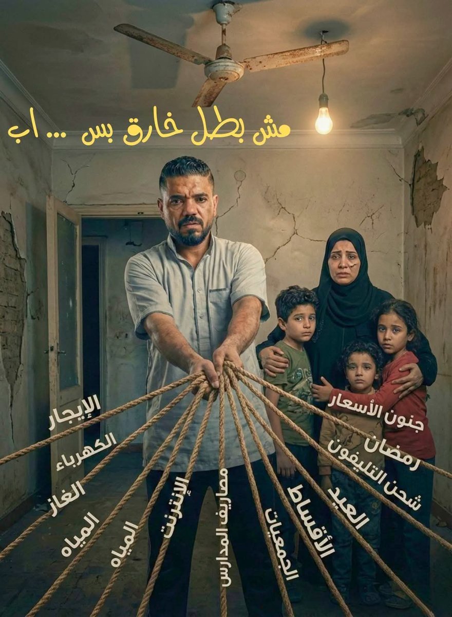 أى رجل مكفى بيته يبقى بطل الأيام دى واللى مش قادر ربنا مع ويقدره