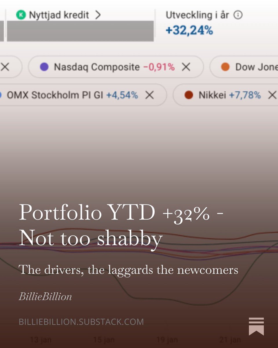 New post✍🏼, a bit of bragging but also a few new long ideas. Enjoy 📖
billiebillion.substack.com/p/portfolio-yt…