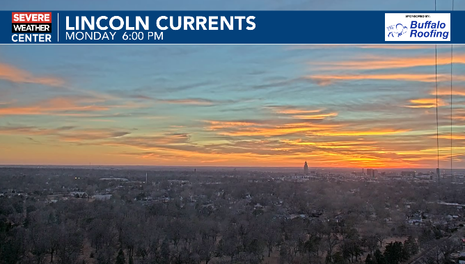 Beautiful sunset Monday evening in Lincoln.