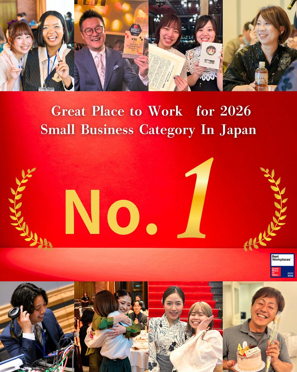event21_dung's tweet photo. Event21 is honored to be recognized by GPTW 2026 as the top 1 (small business category) for work culture and employee satisfaction in Japan.
Big shoutout to our amazing team for making this achievement possible. Onwards and upwards! 🎉✨
#GreatPlaceToWork #GPTW #Top1 #Event21 https://t.co/sAJvzlH4t9