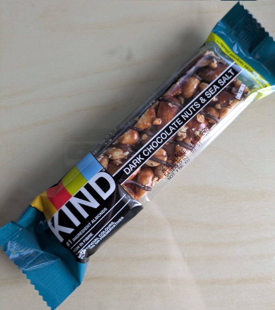 #02priority Thanks for my Kind Bar sample. It was very tasty. 😋
