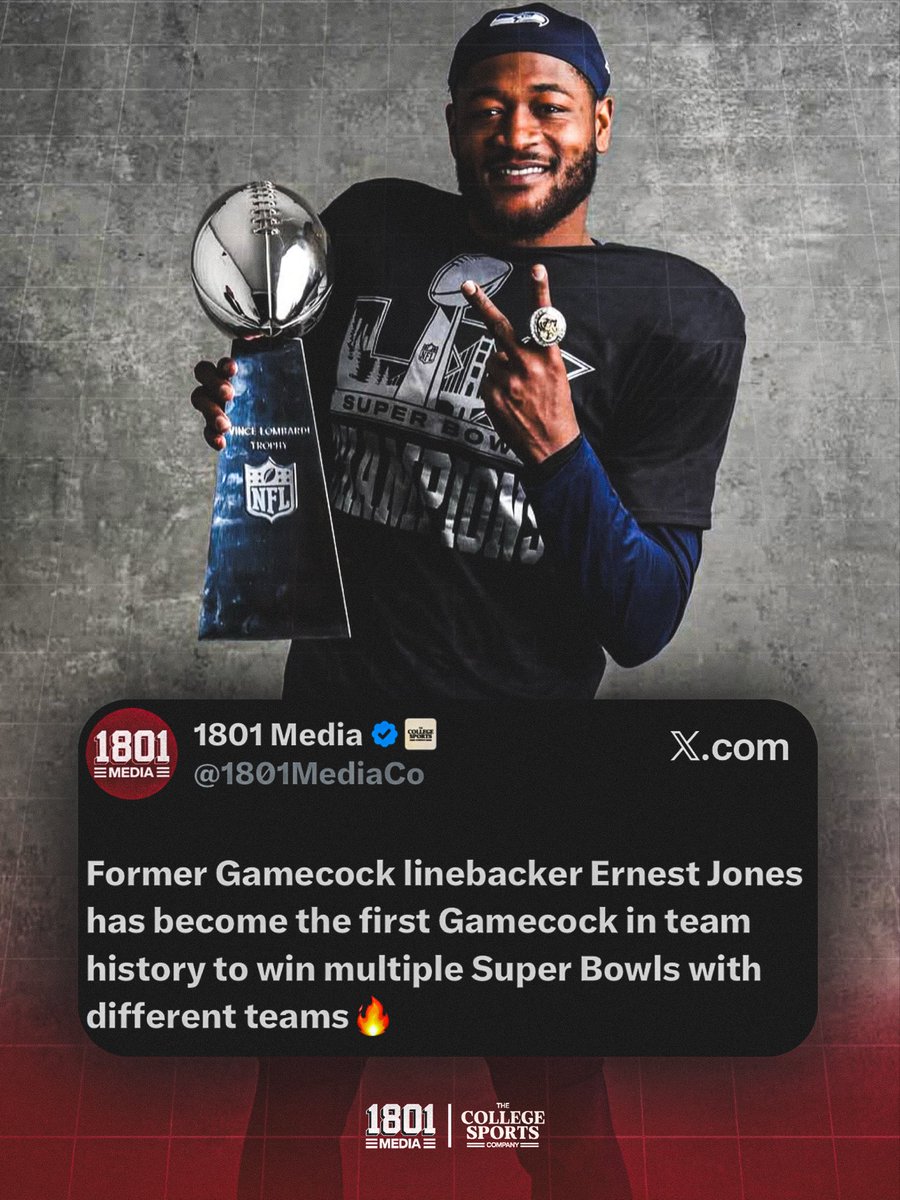 Gamecock linebacker <a href="/ernestjones/">Ernest Jones</a> made HISTORY last night 🤙