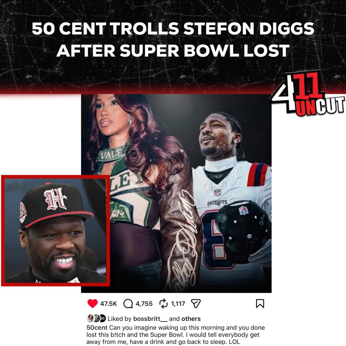 MsTinyJane_'s tweet image. Gang, why #50 cent trolling #StefonDiggs 😂😂

#411WithNellaD #411Uncut #CardiB
