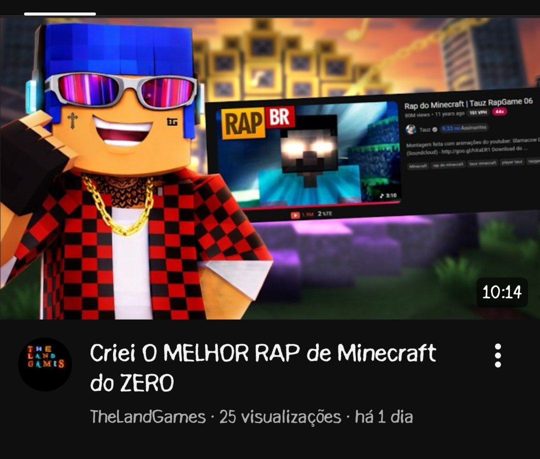 TheLandGames1's tweet photo. Eu fiz o rap do Minecraft mais pika que tem👺 https://t.co/altMC4b94U