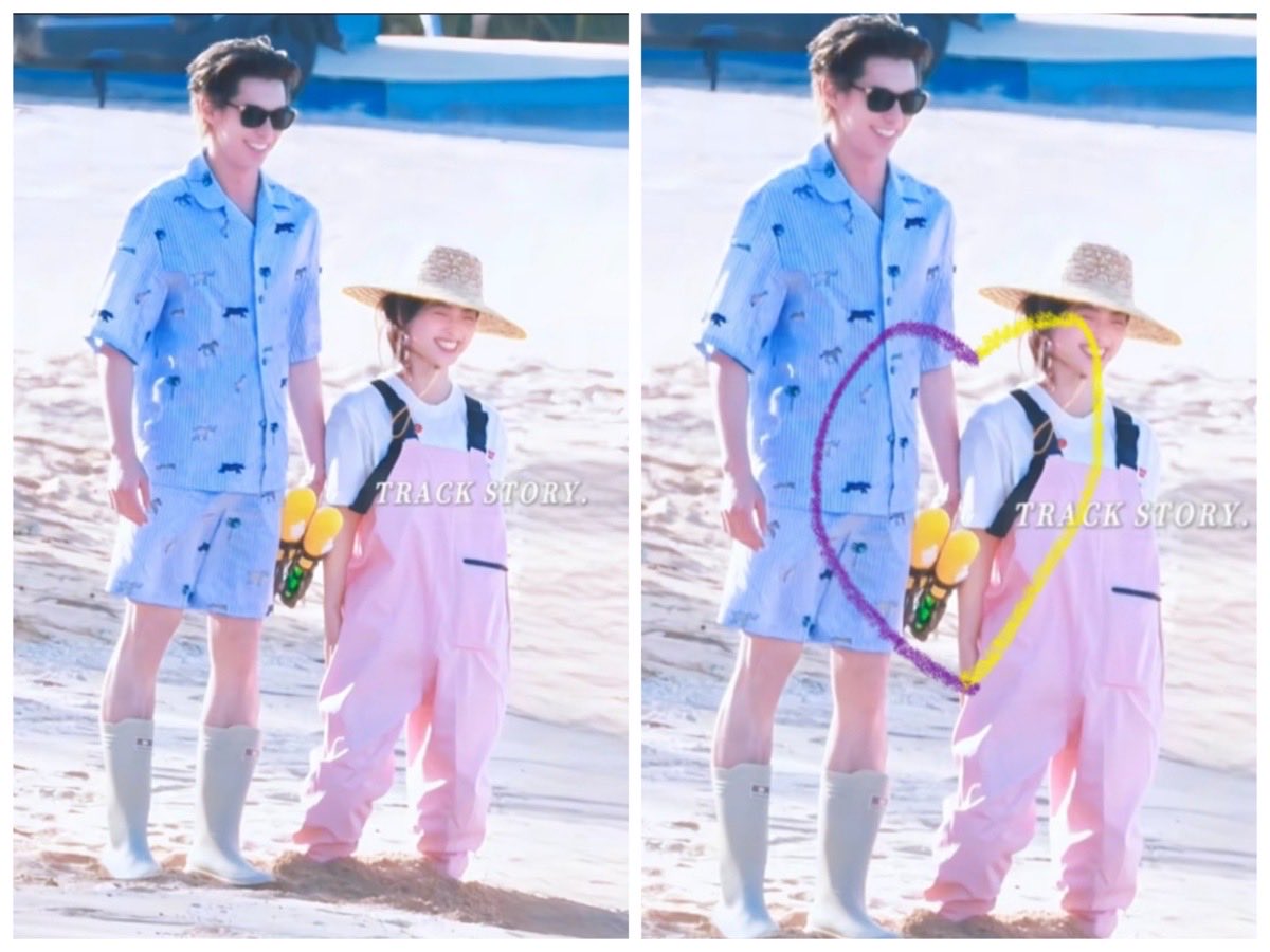 What others see VS what I see 💜💛 #WangHeDi ‘s (#DylanWang) arm wasn’t around #ShenYue like the #MeteorGarden2018 picture. But this was close enough 💛💜 Missing my babies. Can’t wait for #TheInn2026 to air, to watch my favourite #DiYue #DyShen