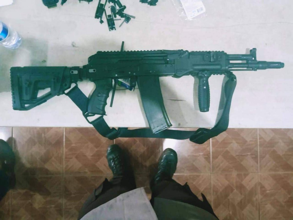 Indonesian Police AK-102 with an installed KM-AK modernization kit