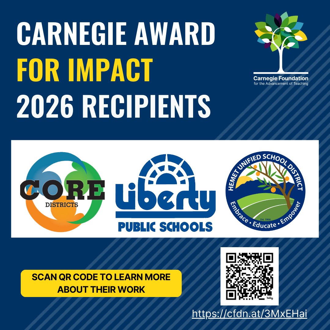 COREdistricts's tweet photo. CORE Districts’ Breakthrough Success Community is honored to receive the @CarnegieFdn Award for Impact. In partnership with local districts, we strengthened 9th grade systems so more students stay on track to graduate and thrive. https://t.co/5JqTqvAk4t