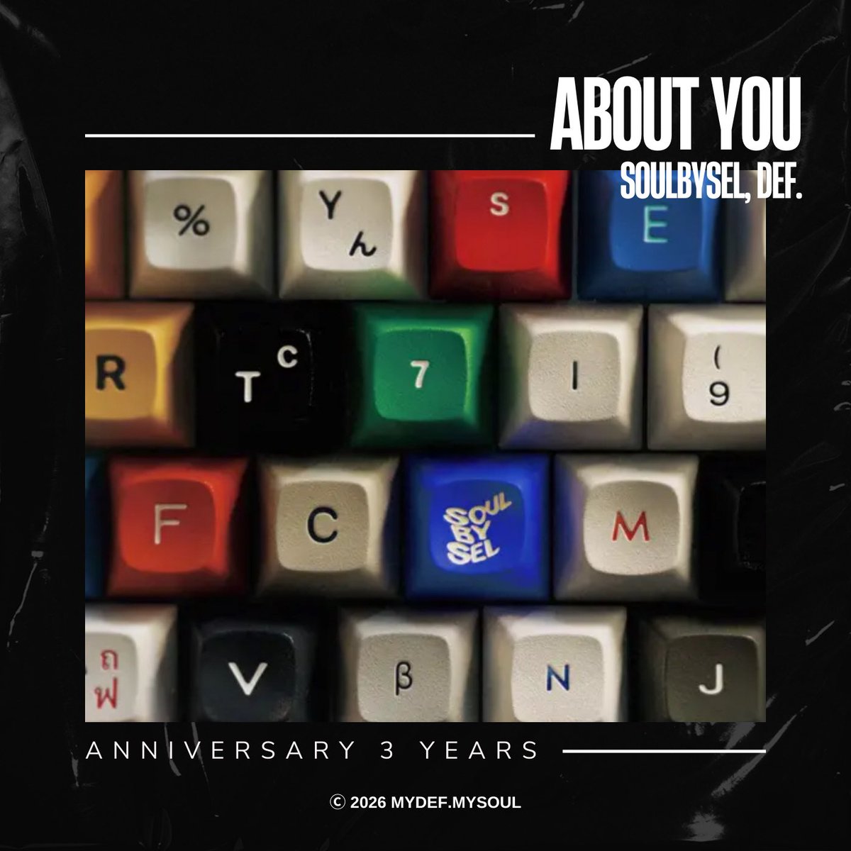 💿 Anniversary 3 years
about you - SOULBYSEL, Def.

Released 2023.02.10
🔗open.spotify.com/track/4MYFwF0x…

<a href="/jaybnow_hr/">JAY B</a> <a href="/soulbysel/">SOULBYSEL</a> 
#Def. #JAYB #SOULBYSEL