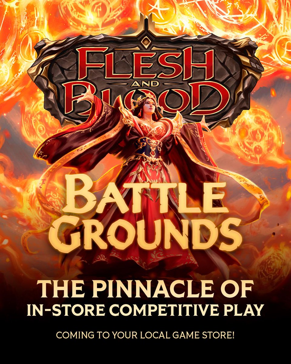 fabtcg's tweet photo. Brave heroes of Rathe, your destiny calls! Who will be the one to shift the tides of battle?

The pinnacle of in-store competitive Flesh and Blood play is coming to your local game store! 

Read more: https://t.co/gp0sLApv7u https://t.co/3Agyc64IBW