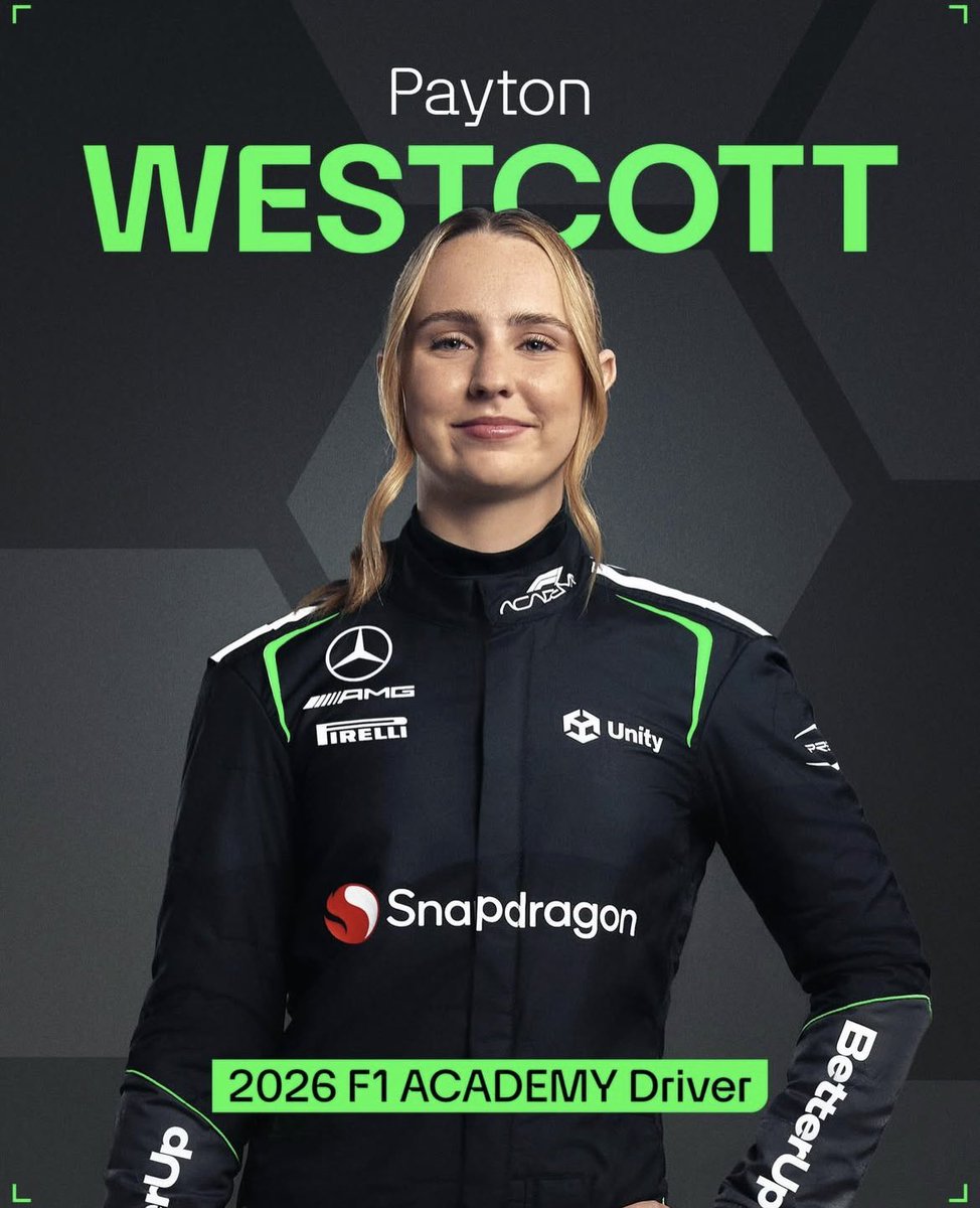 MercedesAMGIndo's tweet image. 🚨DRIVER UPDATE #F1Academy

Payton Westcott resmi bergabung dengan Mercedes-AMG F1 Junior Programme sebagai pembalap F1 Academy musim 2026. Talenta muda ini akan membela Mercedes dalam ajang F1 Academy, memperkuat komitmen tim dalam pengembangan pembalap wanita.
🩵👏🏼